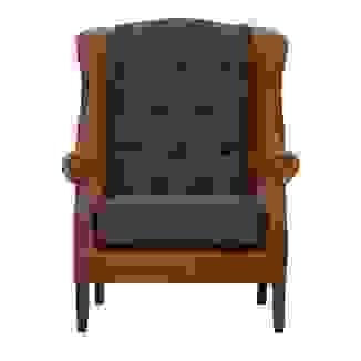Vintage Moreland Harris Tweed Wingback Chair
